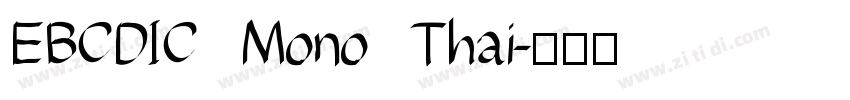 EBCDIC Mono Thai字体转换